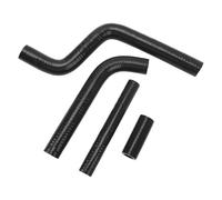 Tubo Flessibile per Moto in Silicone Ad Alta Temperatura Addensato 4 Pezzi per YZ125 Dal 1996 Al 2001 Tubo in Silicone per MotoMotorcycle Silicone Coo (BLACK)