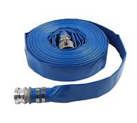 Tubo flessibile piatto in PVC, durevole, tubo di scarico per pompa ad alta pressione, blu, 30 m
