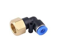 Tubo flessibile PLF OD 4 6 8 10 12 mm - Filettatura femmina M5'' 1/8'' 1/4'' 3/8'' 1/2'' Raccordo a gomito pneumatico Raccordi a innesto rapido 1 pz(6mm OD Hose,1/8")