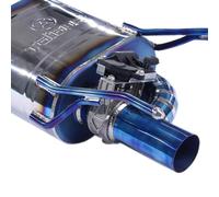 Tubo Flessibile Scarico Auto Universale 51 60 63 76MM Strumenti Valvola Elettrica Marmitta Auto Catback Scarico Multi-Angolo Telecomando Silenziatore Ritaglio Scarico(Titanium Muffler)