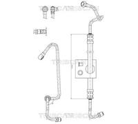 Tubo flessibile servosterzo da pompa idraulica a sterzo 8516 27003 TRISCAN