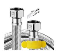 Tubo flessibile SUS 304 da 10 mm, 20 cm-200 cm, tubo interno da 1/2"-3/4" ingrandito, antideflagrante, intrecciato, flessibile, for rubinetto, tubo dell'acqua(G 1-2 Hose,80cm)