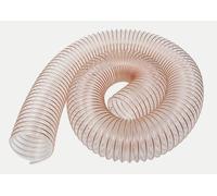 TUBO FLESSIBILE TRASPARENTE CON SPIRALE IN ACCIAIO da 50 a 120 VARIE MISURE