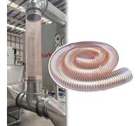 Tubo flessibile trasparente per la raccolta efficiente di foglie e polvere da tosaerba