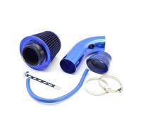 Tubo Flessibile Tubo Aspirazione Turbo Kit Aspirazione Freddo Universale Con Filtro Tubo In Gomma Per Automobile 76 Mm Compressore A Induzione Ad Alta Potenza Tubo Aspirazione Aria(All Blue)