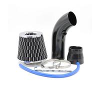 Tubo Flessibile Tubo Aspirazione Turbo Kit Aspirazione Freddo Universale Con Filtro Tubo In Gomma Per Automobile 76 Mm Compressore A Induzione Ad Alta Potenza Tubo Aspirazione Aria(Carbon)