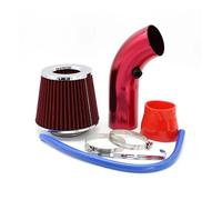Tubo Flessibile Tubo Aspirazione Turbo Kit Aspirazione Freddo Universale Con Filtro Tubo In Gomma Per Automobile 76 Mm Compressore A Induzione Ad Alta Potenza Tubo Aspirazione Aria(Rosso)