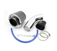 Tubo Flessibile Tubo Aspirazione Turbo Kit Aspirazione Freddo Universale Con Filtro Tubo In Gomma Per Automobile 76 Mm Compressore A Induzione Ad Alta Potenza Tubo Aspirazione Aria(D'argento)