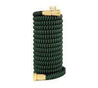 Tubo flessibile Tubo da giardino espandibile con giunto in ottone, irrigazione for esterni Tubo flessibile da giardino(Black Green,AMERICAN STANDARD_75FT)
