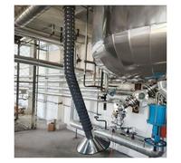 Tubo flessibile Tubo flessibile articolato, bracci di aspirazione for l'estrazione della polvere industriale ID 110/160/200 mm, con cappa in acciaio inossidabile(L3m/9.8ft-OD16cm/6.3")