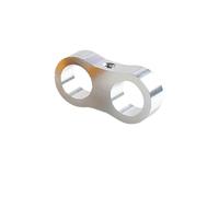 Tubo flessibile turbo Kit separatore universale per tubo flessibile in alluminio billet AN4 AN6 AN8 AN10, del carburante, per doppio olio e acqua(AN8 silver)