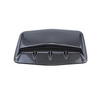 Tubo Flessibile Universale Adatto Maggior Parte 1x Nero/Tipo Adesivo Decorativo Plastica Presa D'aria Flusso D'aria Automatico Cofano Scoop Copertura Sfiato Cofano(Carbon Fiber Type)