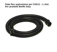 Tubo flex aspirazione per CVK11 L 3 mt per prodotti Bieffe Italy, Ricambio Originale Bieffe Farinelli nero