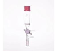 Tubo for sintesi peptidica in fase solida P15 - Capacità 25 ml con giunto 14/23 e bocca filettata da 25 mm, valvola di commutazione in PTFE e pannello con nucleo in sabbia(G4(P7))