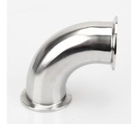 Tubo fornello gomito, 1 pz 3/4" 1-u201c 4" 19mm-102mm Tubo OD Ghiera Raccordo a gomito a 90 gradi Acciaio inossidabile 304(63mmxFerrule 77.5)