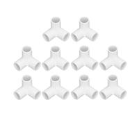 Tubo fornello gomito, Raccordi for tubi a 3 vie, 10 pezzi, raccordo angolare in plastica PVC, gomito, diametro interno 20 mm