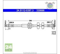 Tubo freni ATE Anteriore per ALFA ROMEO 156 147 GT