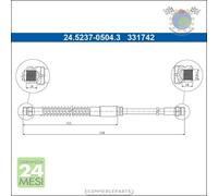Tubo freni ATE Anteriore per AUDI A3 SEAT LEON SKODA SUPERB VW SCIROCCO GOLF VI