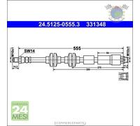 Tubo freni ATE Anteriore per BMW X1 E84 sDrive