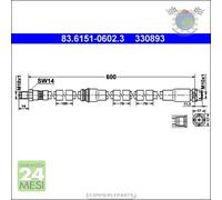 Tubo freni ATE Anteriore per BMW X6 E71 E72 ActiveHybrid xDrive M X5 E70 4.8 3.