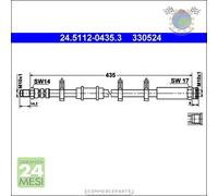 Tubo freni ATE Anteriore per CITROEN C25 FIAT TALENTO DUCATO PEUGEOT J5