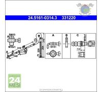 Tubo freni ATE Anteriore per CITROEN C5 III C6 PEUGEOT 407 #pm