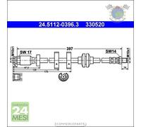 Tubo freni ATE Anteriore per FIAT BARCHETTA PUNTO LANCIA Y #n9