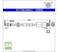 Tubo freni ATE Anteriore per FORD MONDEO JAGUAR X-TYPE