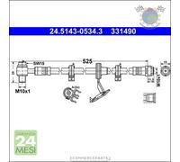 Tubo freni ATE Anteriore per MERCEDES CLASSE M ML #o4