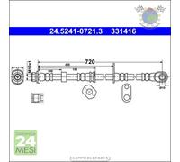 Tubo freni ATE Anteriore per MITSUBISHI L200 #qm