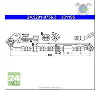 Tubo freni ATE Anteriore per SUZUKI GRAND #s8