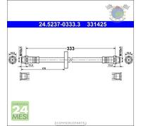Tubo freni ATE Anteriore per VW PASSAT (3A5 35I) (3A2 GOLF II CORRADO