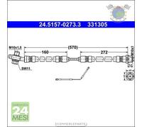 Tubo freni ATE Posteriore per BMW X5 E53 4.8 4.6 4.4 3.0 #pl