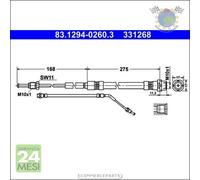 Tubo freni ATE Posteriore per BMW Z4 E86 3.0 E85 2.5 2.2 2.0