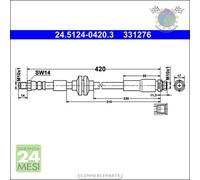 Tubo freni ATE Posteriore per FORD FOCUS C-MAX