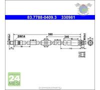Tubo freni ATE Posteriore per FORD FOCUS #vx