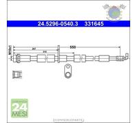 Tubo freni ATE Posteriore per FORD KUGA