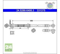 Tubo freni ATE Posteriore per HYUNDAI i10 #so
