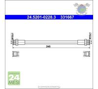 Tubo freni ATE Posteriore per OPEL CORSA E D