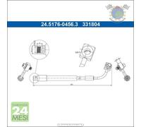Tubo freni ATE Posteriore per OPEL MOKKA /