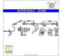 Tubo freni ATE Posteriore per OPEL ZAFIRA B A / MERIVA ASTRA H G