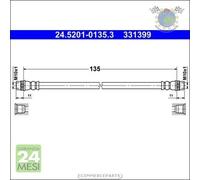 Tubo freni ATE Posteriore per RENAULT MEGANE