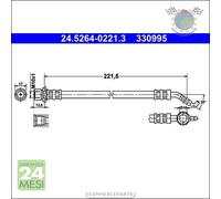 Tubo freni ATE Posteriore per TOYOTA COROLLA #rb