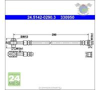 Tubo freni ATE Posteriore per VW PASSAT (3B6) (3B5) (3B3) (3B2)