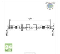 Tubo freni Bosch Anteriore per BMW 8 E31 850 840 7 E32 750 740 735 730 5 E34 54