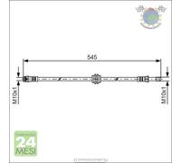 Tubo freni Bosch Anteriore per MERCEDES VIANO CDI 3.5 VITO 126 122 120 119 116