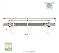 Tubo freni TRW Posteriore per DAIMLER COUPE 2.8 FORD CORTINA TAUNUS ESCORT CAPR