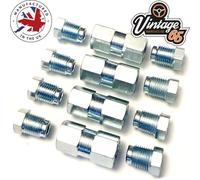 Tubo Freno 4 Quantità 2 Vie Connettore Femmina Con 8 X M10 10mm Uomo Dadi 3/16 "