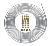 Tubo Freno - Anteriore 1/2 set di tubi flessibili in rame nichelato da 25 piedi, bobina da 3/16" di diametro esterno, con 16 dadi per tubi.(1 Set)