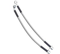 Tubo Freno - Anteriore 1 paio di tubi flessibili per freni idraulici in acciaio inox intrecciato con attacco banjo da 10 mm a 30 gradi e attacco femmina M10x1 con snodo concavo(Overall L 300MM)
